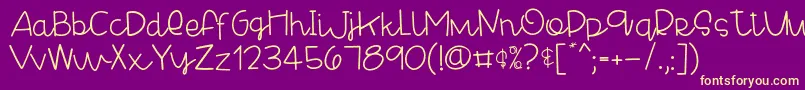 CheesyenchiladaRegular Font – Yellow Fonts on Purple Background