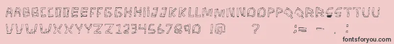 TikitypeRegular-Schriftart – Schwarze Schriften auf rosa Hintergrund