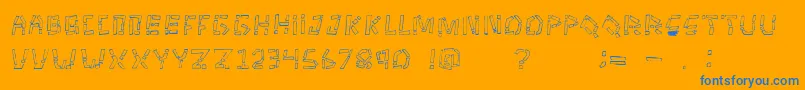 TikitypeRegular Font – Blue Fonts on Orange Background