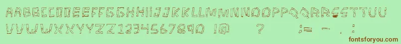 TikitypeRegular Font – Brown Fonts on Green Background