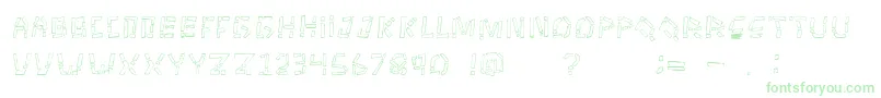 TikitypeRegular Font – Green Fonts on White Background