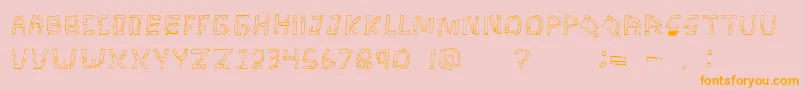 TikitypeRegular-Schriftart – Orangefarbene Schriften auf rosa Hintergrund