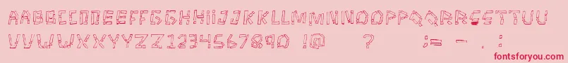 TikitypeRegular-Schriftart – Rote Schriften auf rosa Hintergrund