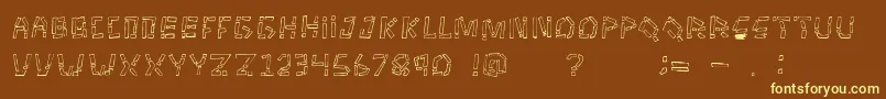 TikitypeRegular Font – Yellow Fonts on Brown Background