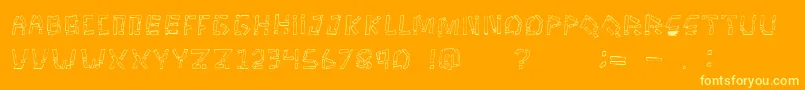 TikitypeRegular Font – Yellow Fonts on Orange Background