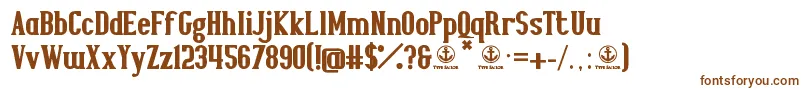 フォントJoyeuxBold – 茶色のフォント