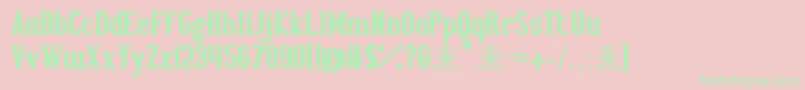 JoyeuxBold Font – Green Fonts on Pink Background