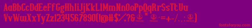 JoyeuxBold Font – Red Fonts on Purple Background