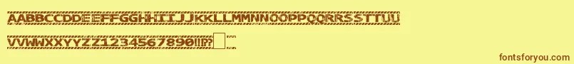 Caution Font – Brown Fonts on Yellow Background