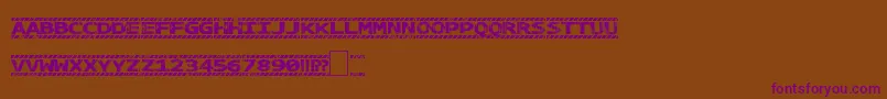 Caution Font – Purple Fonts on Brown Background