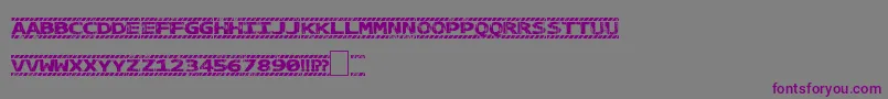 Caution Font – Purple Fonts on Gray Background