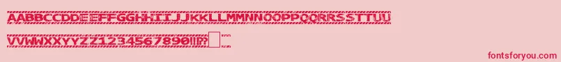 Caution Font – Red Fonts on Pink Background