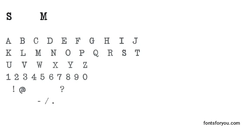 SentaMartavaneckdemoフォント–アルファベット、数字、特殊文字