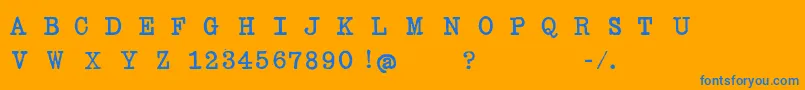 SentaMartavaneckdemo Font – Blue Fonts on Orange Background
