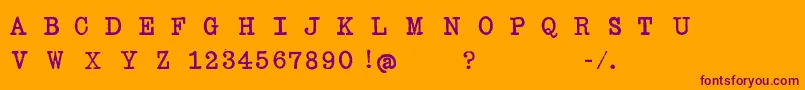 SentaMartavaneckdemo Font – Purple Fonts on Orange Background