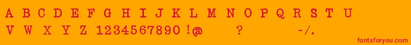 SentaMartavaneckdemo Font – Red Fonts on Orange Background