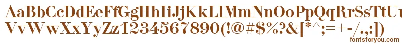 Didona-fontti – ruskeat fontit valkoisella taustalla