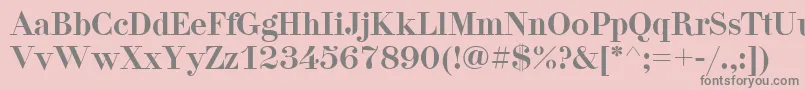 フォントDidona – ピンクの背景に灰色の文字