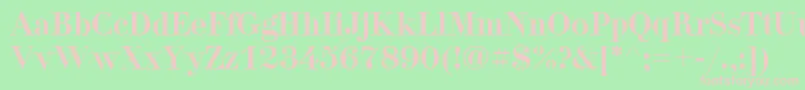 フォントDidona – 緑の背景にピンクのフォント