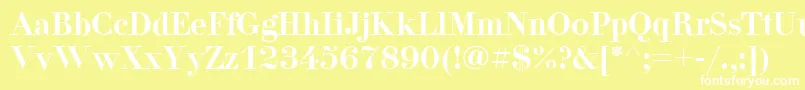 Didona Font – White Fonts on Yellow Background