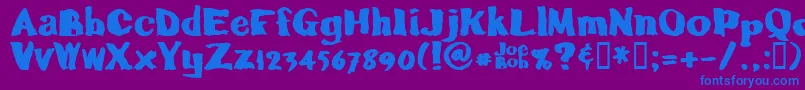 Calaj ffy Font – Blue Fonts on Purple Background