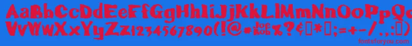 Шрифт Calaj ffy – красные шрифты на синем фоне