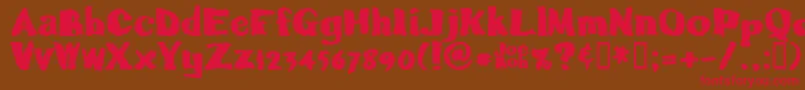 Calaj ffy Font – Red Fonts on Brown Background