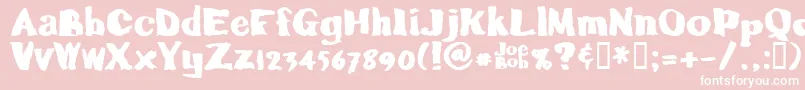 Calaj ffy Font – White Fonts on Pink Background