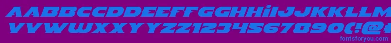 Indigodemonexpandital Font – Blue Fonts on Purple Background