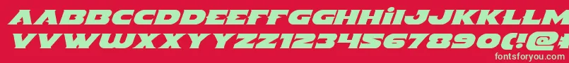 Indigodemonexpandital Font – Green Fonts on Red Background