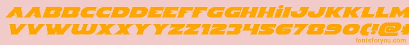 Indigodemonexpandital Font – Orange Fonts on Pink Background