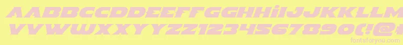 Indigodemonexpandital Font – Pink Fonts on Yellow Background