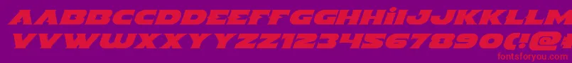 Indigodemonexpandital Font – Red Fonts on Purple Background