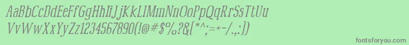 フォントMcfoodpoisoning2 – 緑の背景に灰色の文字