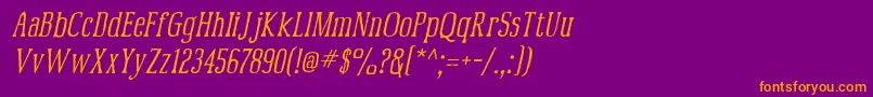 Mcfoodpoisoning2 Font – Orange Fonts on Purple Background