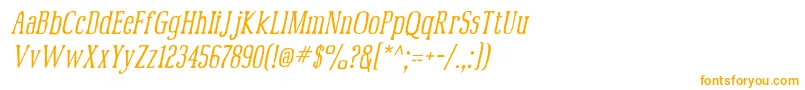 Шрифт Mcfoodpoisoning2 – оранжевые шрифты на белом фоне