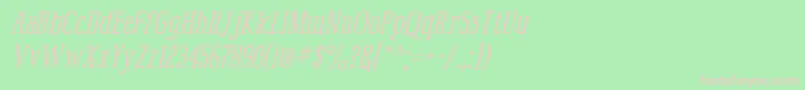 フォントMcfoodpoisoning2 – 緑の背景にピンクのフォント