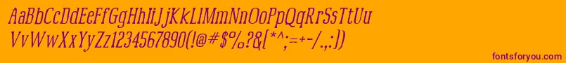 フォントMcfoodpoisoning2 – オレンジの背景に紫のフォント