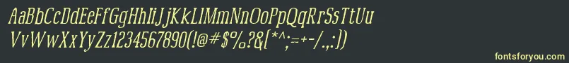 Шрифт Mcfoodpoisoning2 – жёлтые шрифты на чёрном фоне