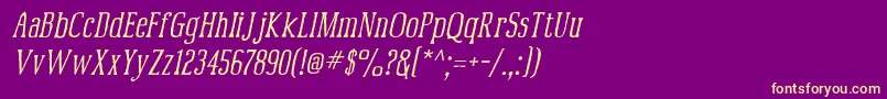 Mcfoodpoisoning2 Font – Yellow Fonts on Purple Background