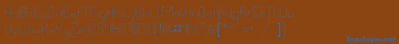 GeovaniCafe Font – Blue Fonts on Brown Background