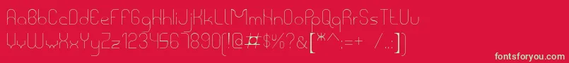 フォントGeovaniCafe – 赤い背景に緑の文字