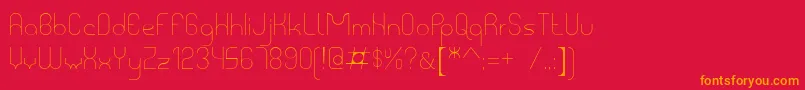 GeovaniCafe Font – Orange Fonts on Red Background