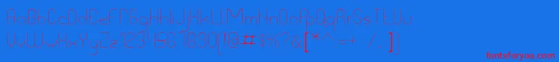 GeovaniCafe-fontti – punaiset fontit sinisellä taustalla