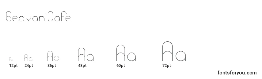 Размеры шрифта GeovaniCafe