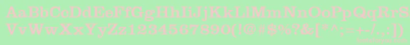 ClarendonLtRoman Font – Pink Fonts on Green Background