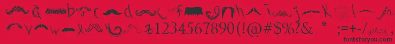 Police MustacheGallery – polices noires sur fond rouge