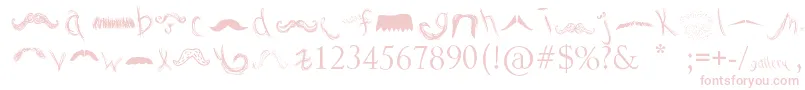 MustacheGallery Font – Pink Fonts on White Background