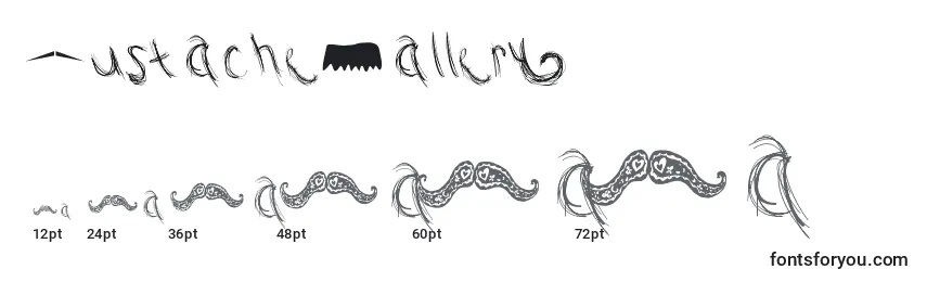 Размеры шрифта MustacheGallery