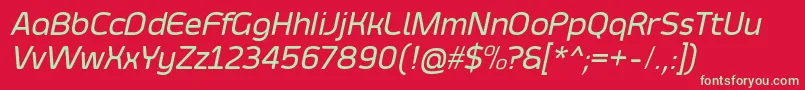 SmoolthanMediumItalic Font – Green Fonts on Red Background